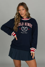 Navy Heritage Oversized Crewneck