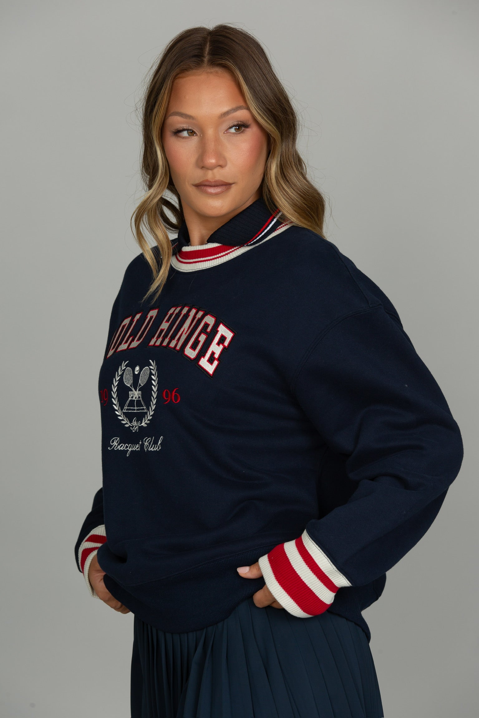 Navy Heritage Oversized Crewneck