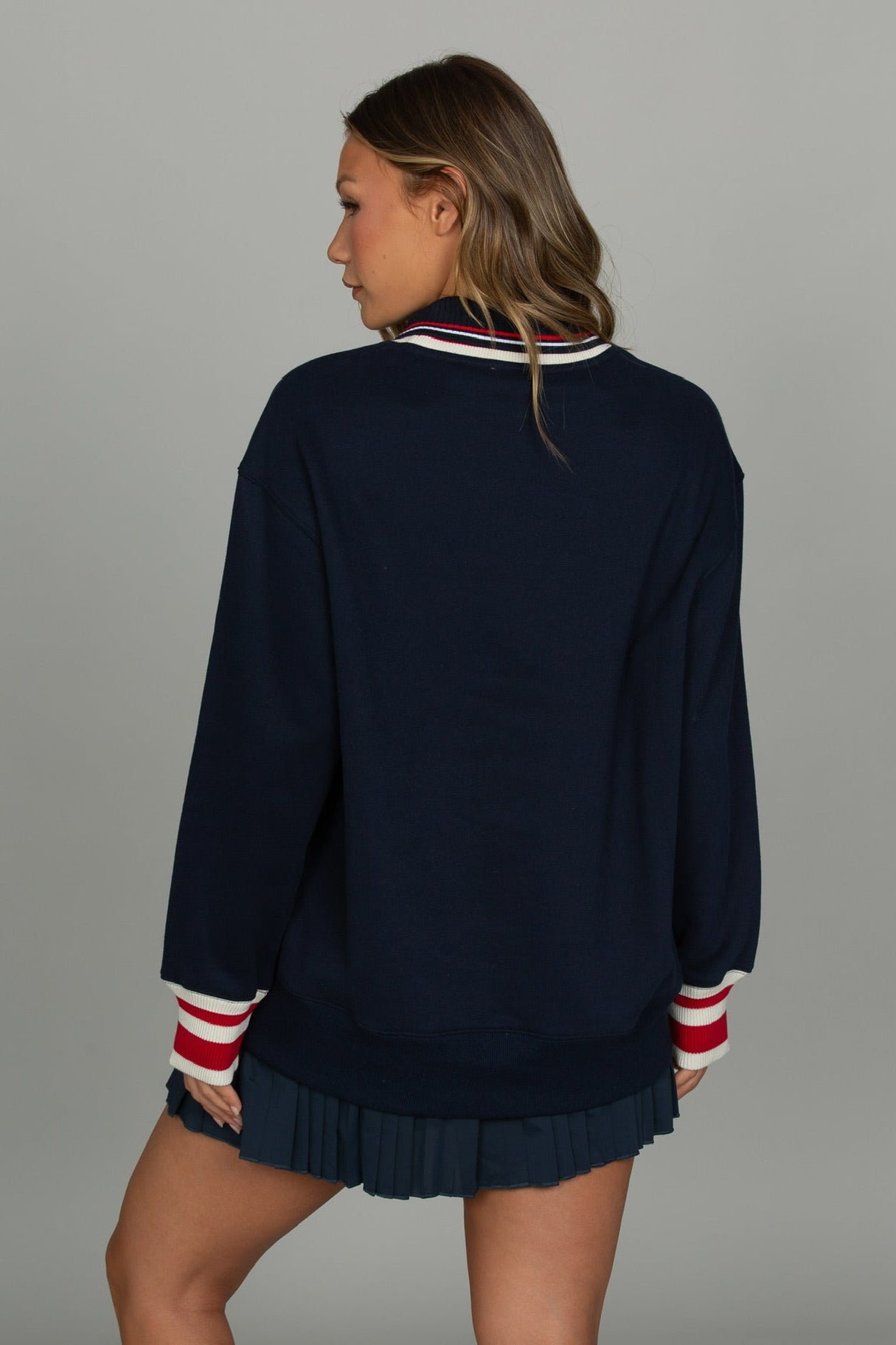 Navy Heritage Oversized Crewneck