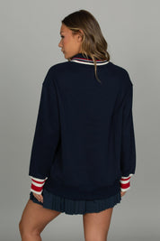 Navy Heritage Oversized Crewneck