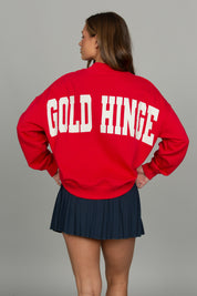 Bright Ruby Prep Mock Neck