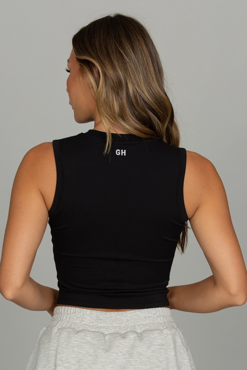 Black CoreSculpt Crop Tank