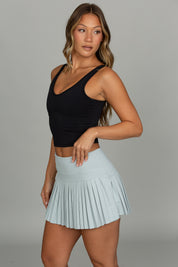 Black Lined Mid Length Bra Top