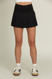 Black Pleated Tennis Skirt - 15"