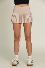 Baja Beige Pleated Tennis Skirt