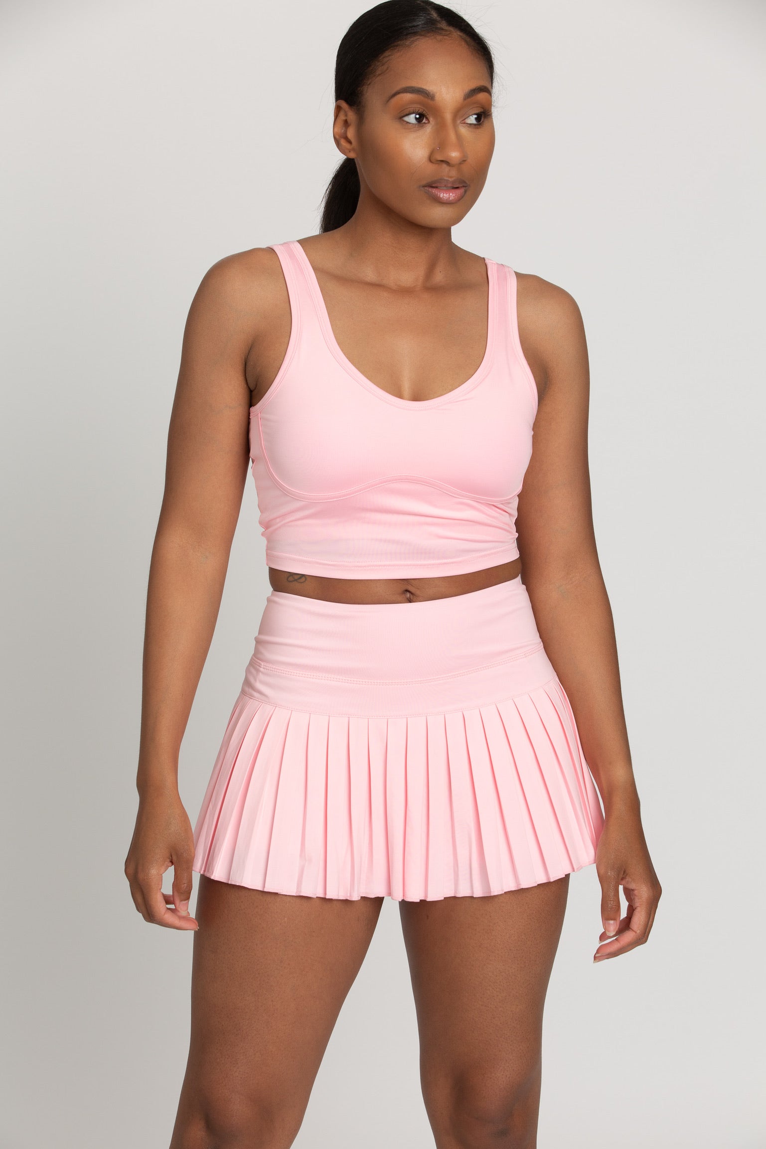 Baby Pink Pleated Tennis Skirt