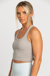 Sandstone Racerback Crop Tank