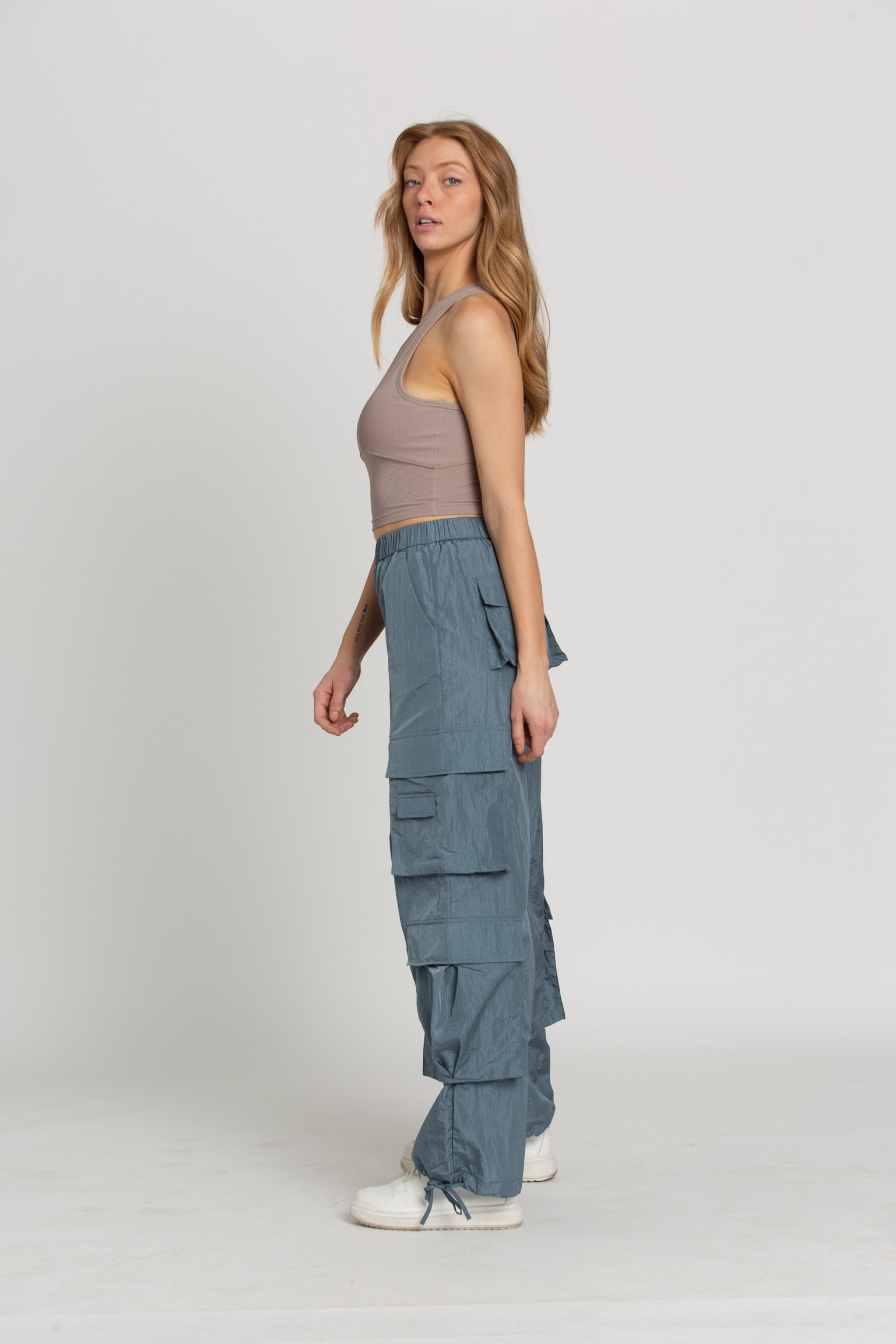 Shiny Blue Parachute Pants
