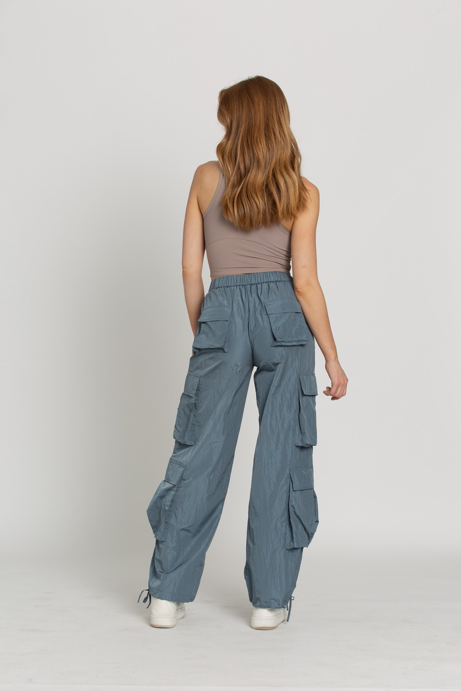 Shiny Blue Parachute Pants