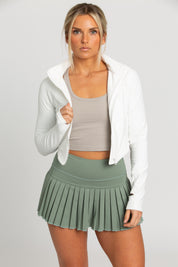 Ivory Athletic Hoodie Jacket