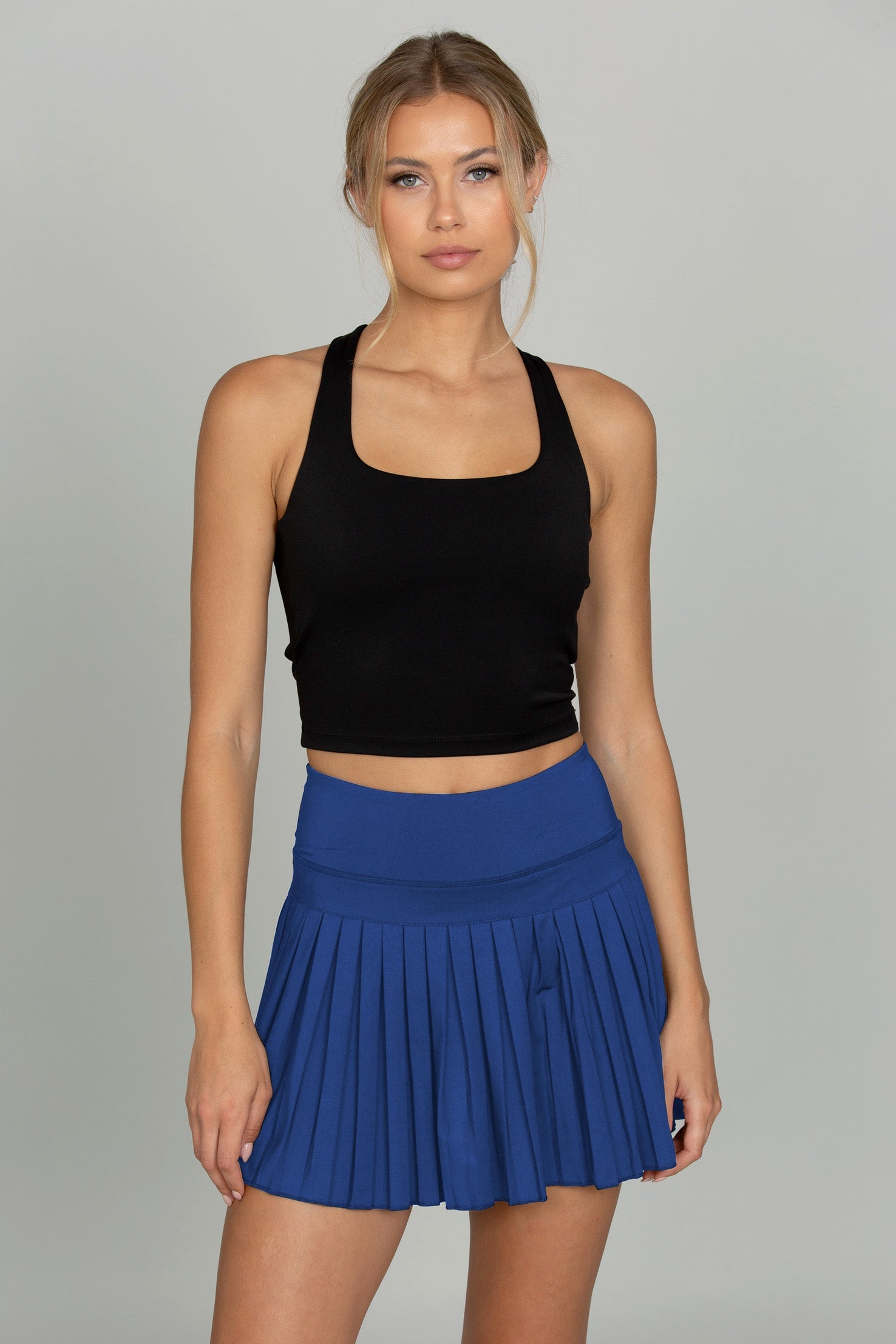 15" Mediterranean Blue Pleated Tennis Skirt