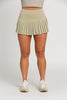Pale Moss Pleated Tennis Skirt