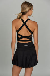 15" Black Pleated Tennis Skirt