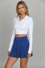 15" Mediterranean Blue Pleated Tennis Skirt