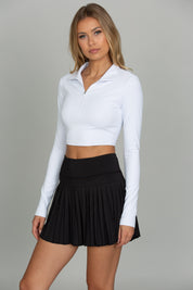 15" Black Pleated Tennis Skirt