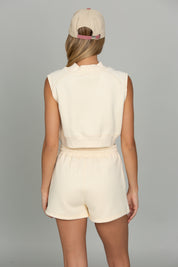 Butter Yellow Drawstring Sweat Short