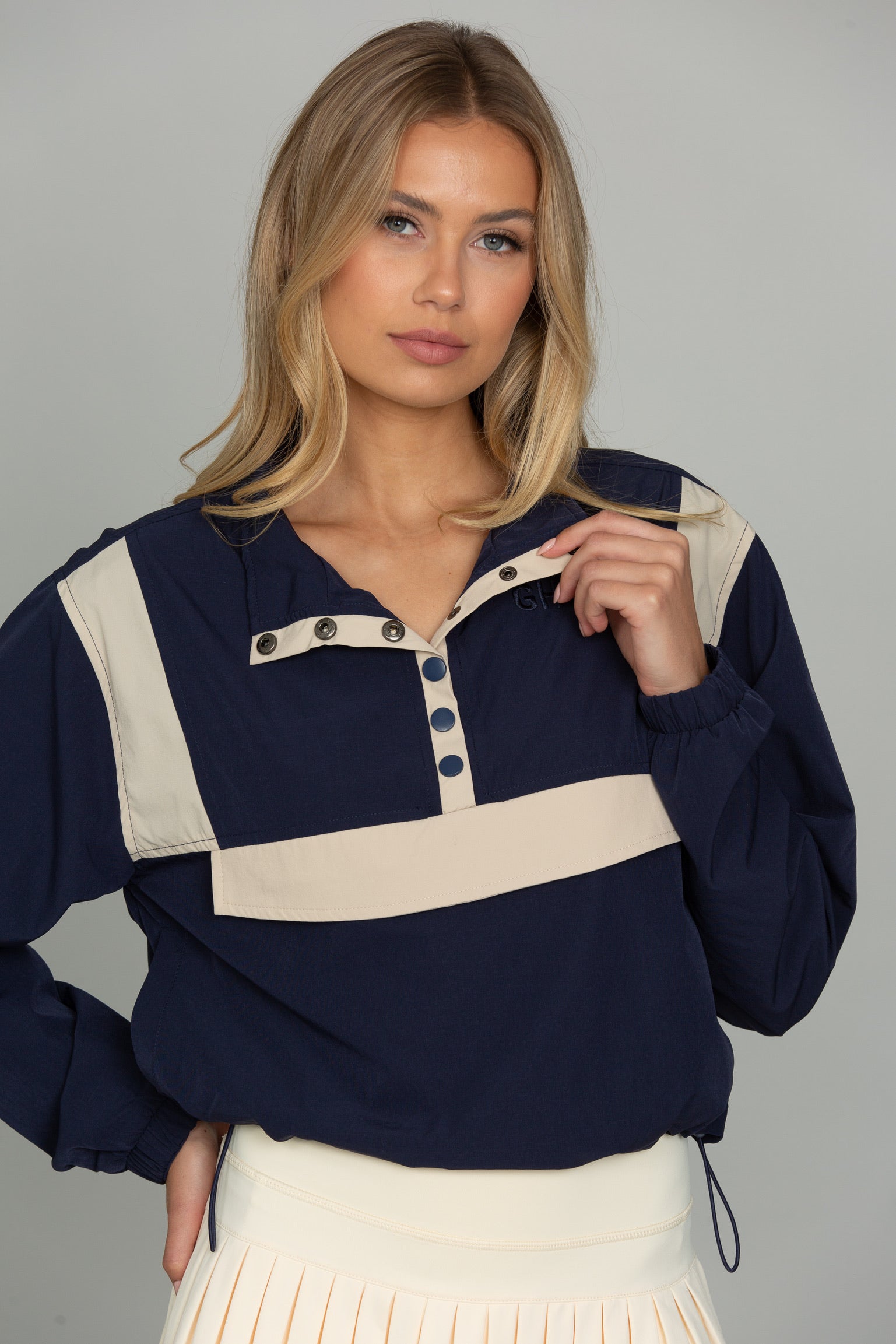 Vintage Navy AirGlyde Cropped Windbreaker