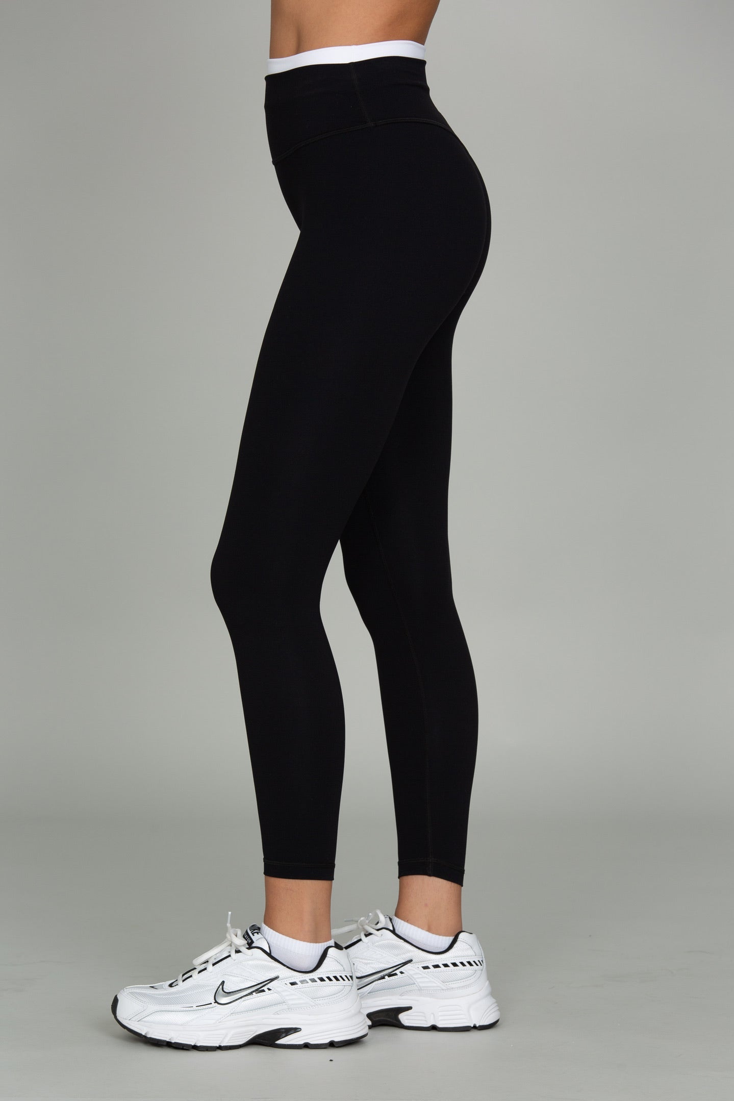 Black Double Waist StrydeForm Legging – Gold Hinge