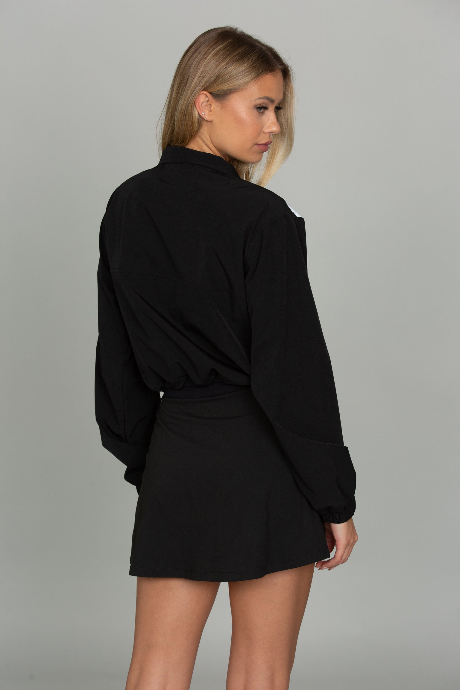 Black AirGlyde Cropped Windbreaker