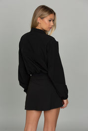 Black AirGlyde Cropped Windbreaker