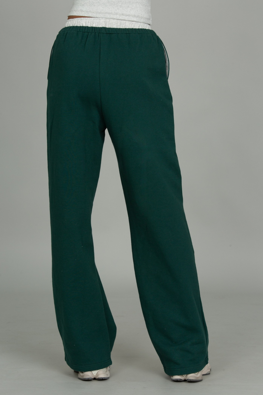 Hunter Green Wide Leg Sweatpant