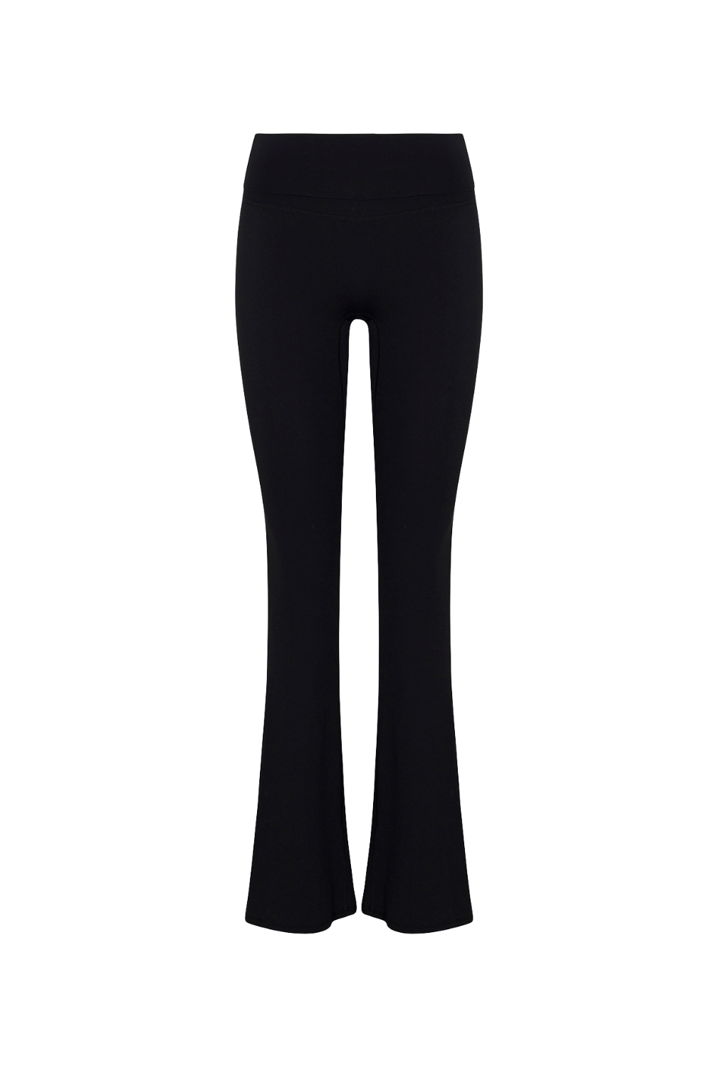 Black Essential Foldover Flare Pant