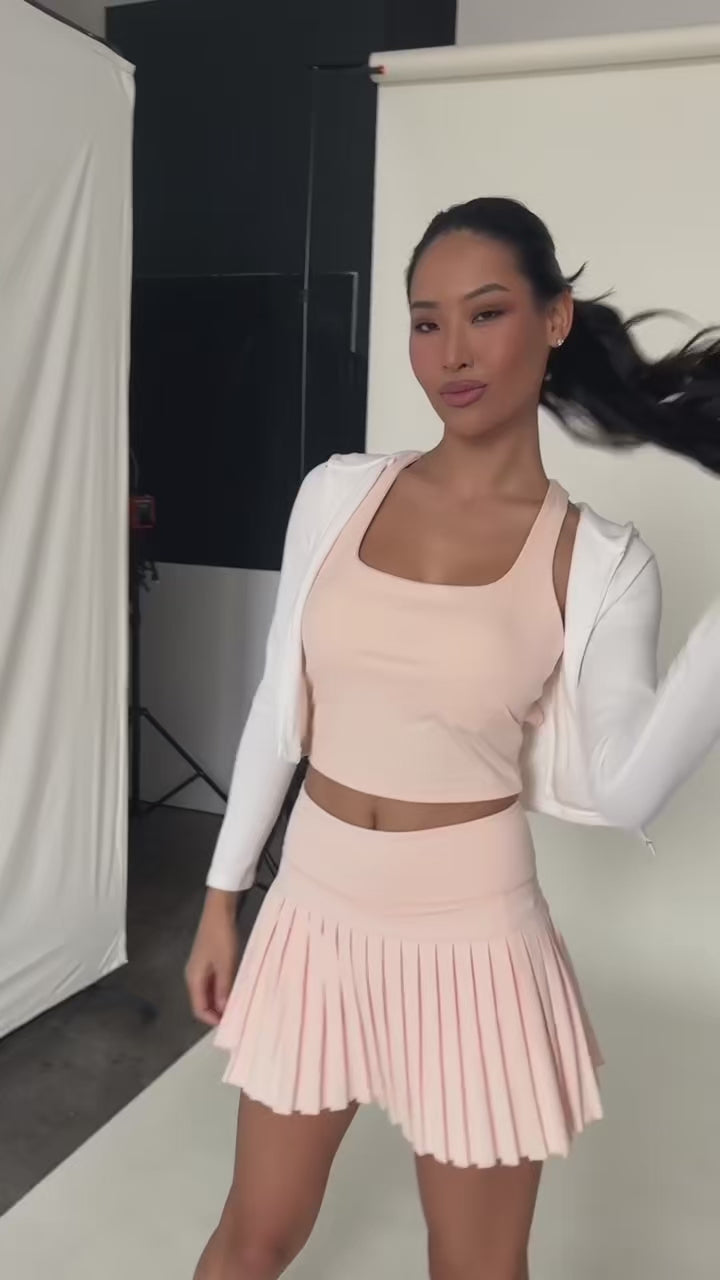 Ivory Ribbed Hoodie Jacket