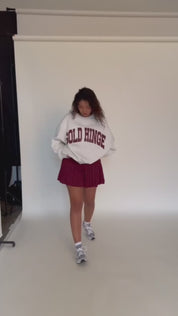 Heather White Maroon GH Wide Arm Sweatshirt