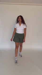 15" Forest Green Pleated Tennis Skirt
