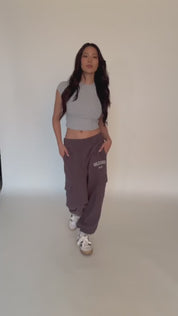 Charcoal Cargo Jogger Sweatpants