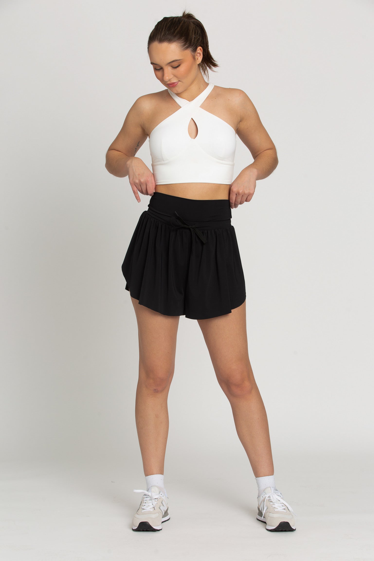 Black Go-with-the-Flow Athletic Shorts