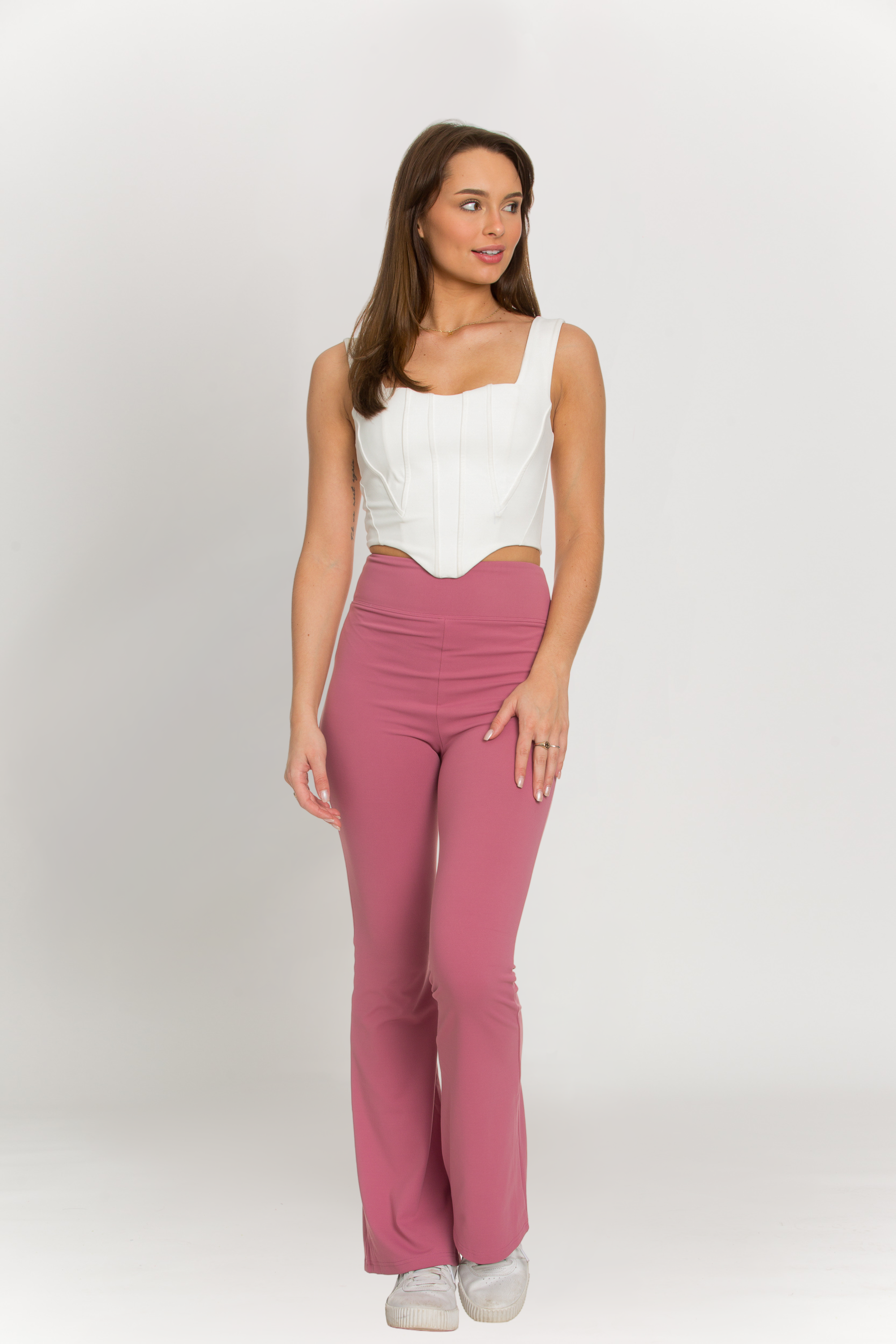 White Cream Corset Tank Top