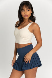 Light Cream Lined Crop Bra Top