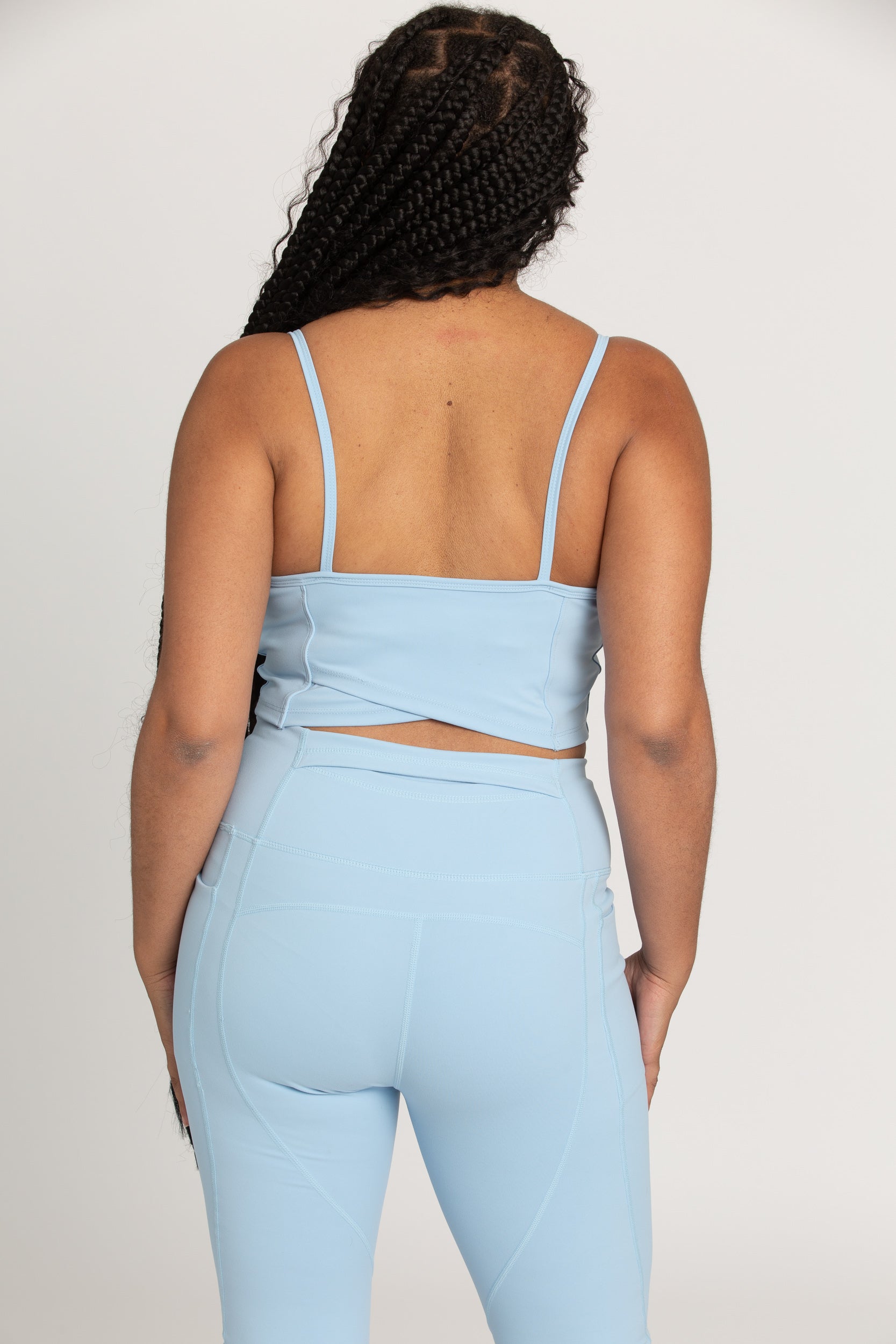 Light Sky Bustier Sports Bra Top