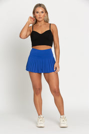 Cobalt Pleated Tennis Skirt