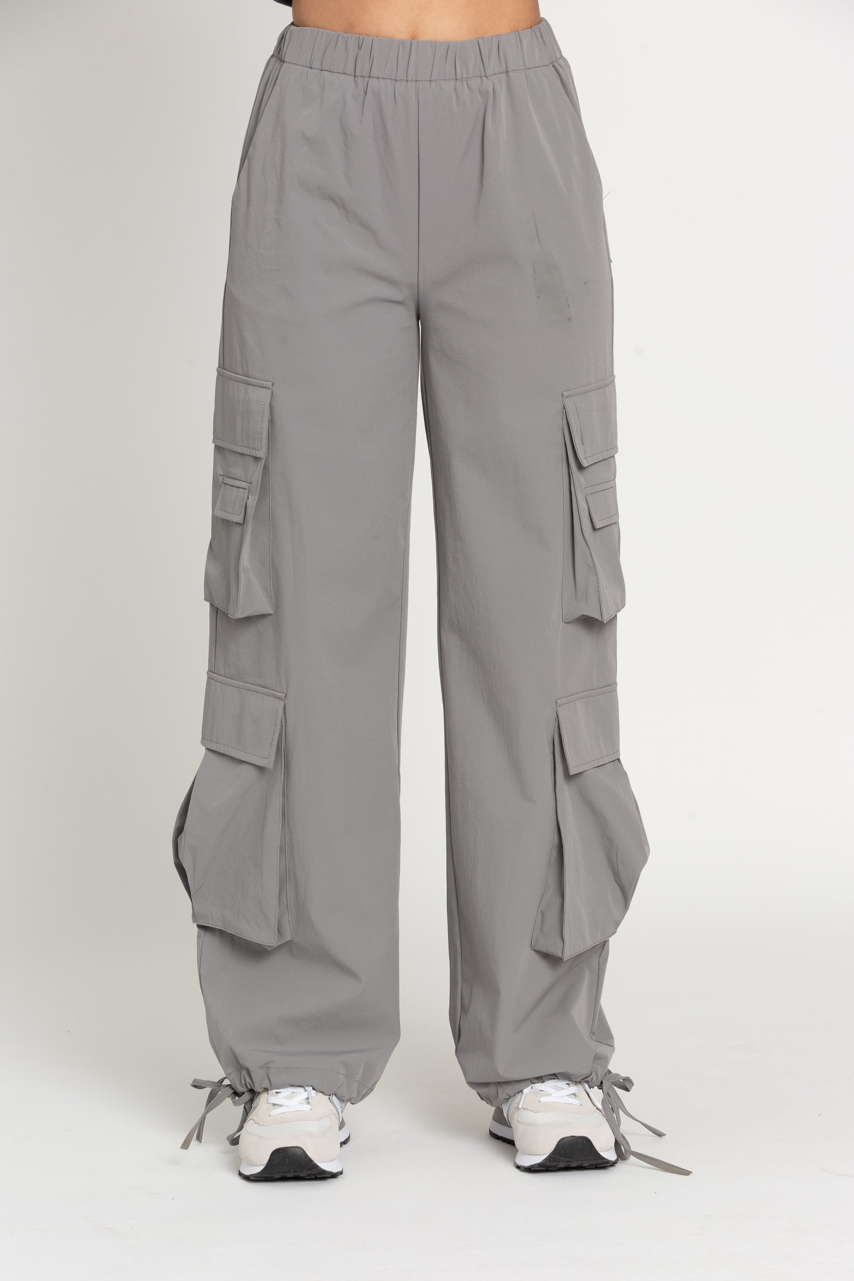 Dusty Grey Parachute Pants