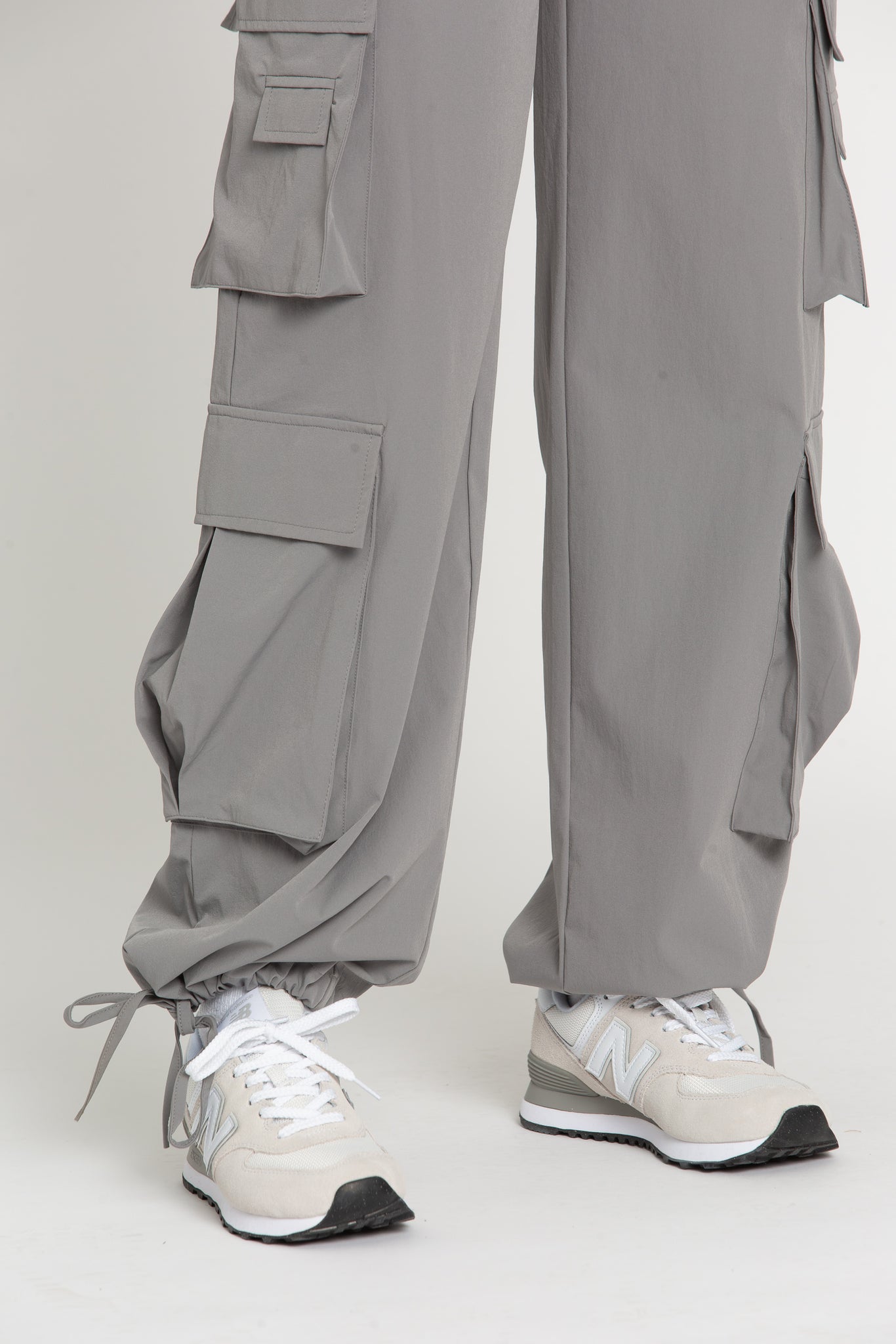 Dusty Grey Parachute Pants